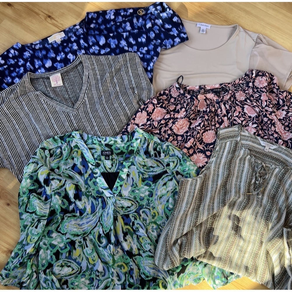 Lot Of 6 Shirts Blouse Tops Women's MK, Lucky
